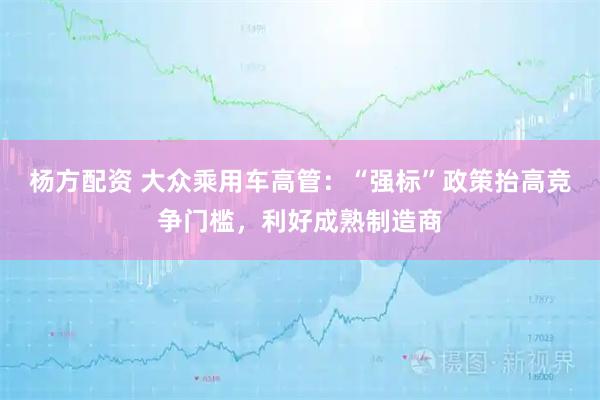 杨方配资 大众乘用车高管：“强标”政策抬高竞争门槛，利好成熟制造商
